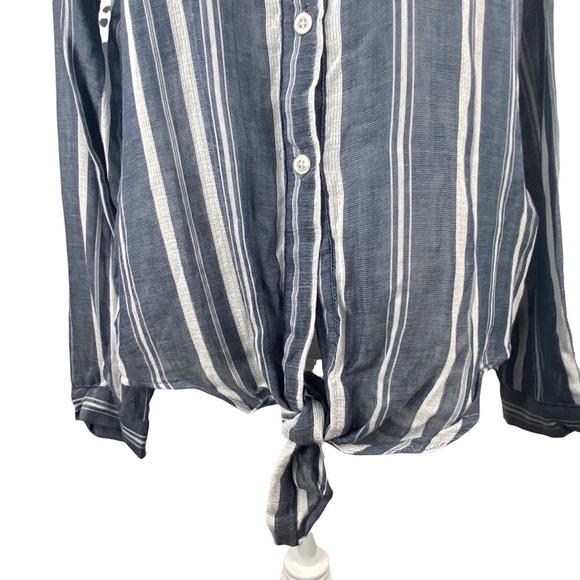 𝅺dylan CHAMBRAY & PINK, BUTTON DOWN‎ TIE FRONT, NEW WITH TAGS - Picture 5 of 11